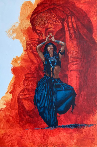 paulratcliffeoriginalart.co.uk Arabic Dancer Modern Art painting