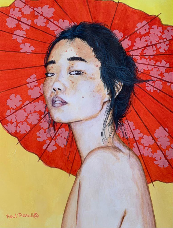 paulratcliffeoriginalart.co.uk Japanese Lady painting