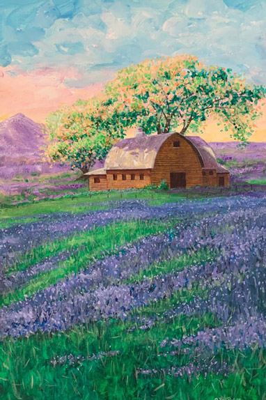 paulratcliffeoriginalart.co.uk Lanscape of Provence, France painting