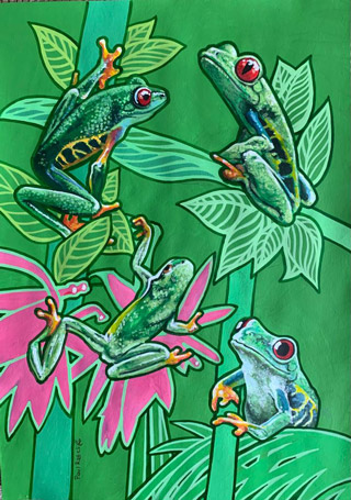 paulratcliffeoriginalart.co.uk Tree Frogs